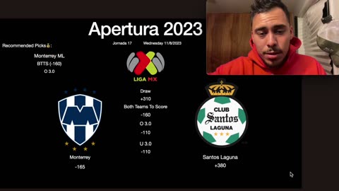 Liga MX Bets & Picks Monterrey Vs Santos 11/8/2023 Apertura Wednesday