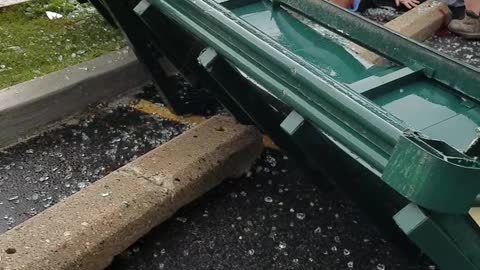 A Drunk Driver Strikes a Bus Stop