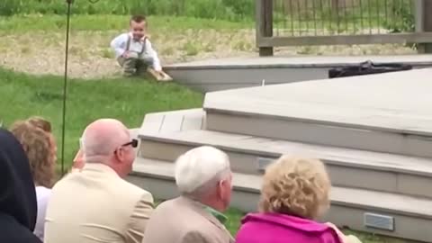 Funny Kids add comedy tricks at wedding