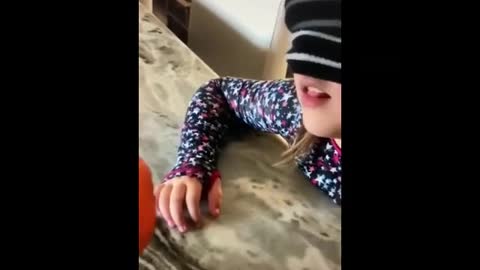 Dog Butt Prank on Little Girl