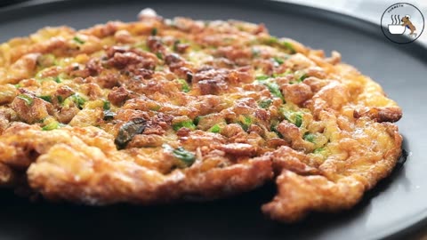 Chai Poh Omelette _ 菜脯蛋 _ Preserved Radish Omelette With Crispy Edges