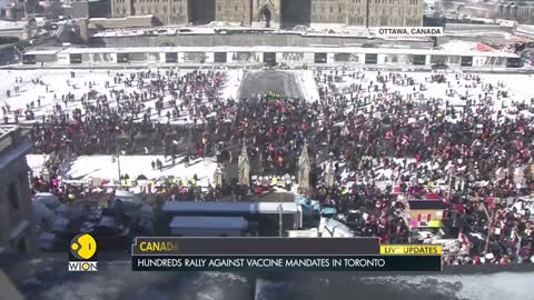 Canada: Hundreds rally against the Covid 19 vaccine mandates in Toronto