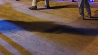 Music guy white shirt jumping and dancing weirdly