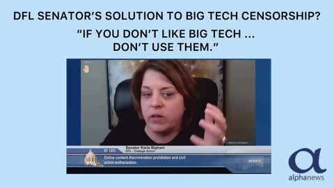 DFL senator shares her solution to Big Tech censorship: 'Don't use them'