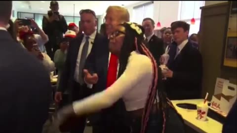 What a nice moment between a young black woman and Donald Trump.
