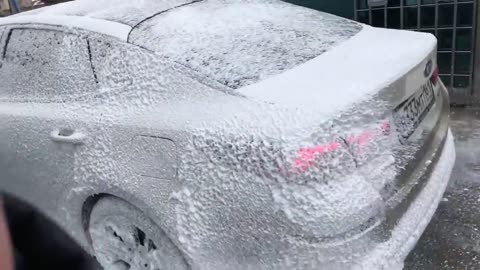 Washing A Dirty Car (Kia Optima GT) for $ 2 - foam, wax, osmosis included