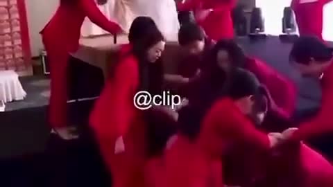 Girl falling accidentally while doing Rehearse
