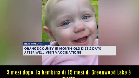 Melody Rain, 15 mesi, morta due giorni dopo le vaccinazioni.