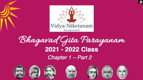 Bhagavad Gita Chapter 1 - Part 2 - Oct 2021