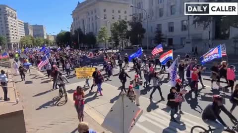 Trump Supporters Marching From Freedom Plaza