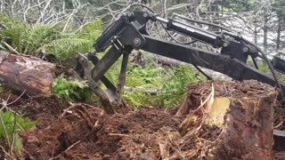 Trail Building With Towable Backhoe - Part 2