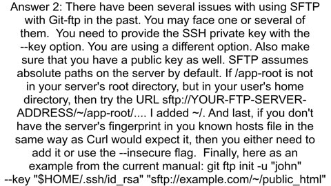 How do I use sftp on gitftp client