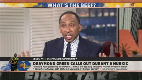 Stephen A. DEFENDS Draymond after Durant & Nurkic QUESTION his character 👀 First Take