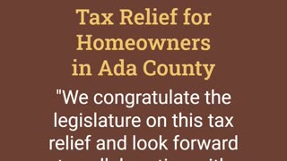 Tax Relief for Homeowners in Ada County