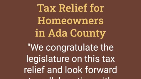 Tax Relief for Homeowners in Ada County