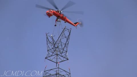 High Voltage Tower Construction 2 timelapse 720p HD