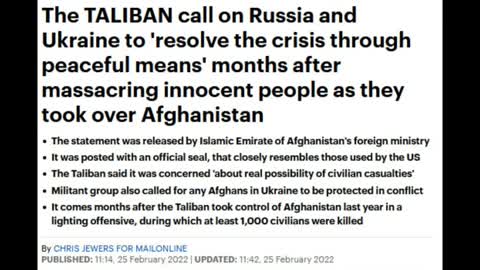 TALIBAN CALL FOR PEACE In UKRAINE / Hugo Talks # lockdown