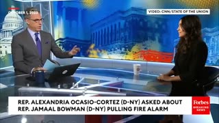 AOC Asked Point Blank About Jamaal Bowman Pulling Fire Alarm