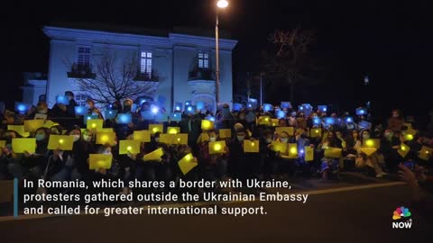 Demonstrations Held Around The World Supporting Ukraine, Condemning Russia