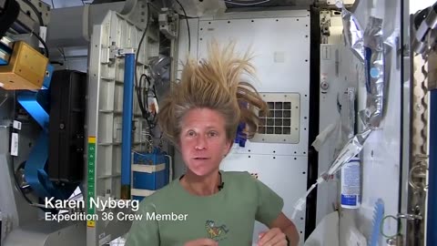 Hey ladies this how you wash your hair in space