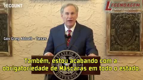 Governador do Texas acaba com o lockdown e uso obrigatório de máscaras no ESTADO DO TEXAS