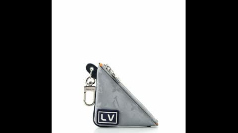 Louis Vuitton Triangle Key Pouch Limited Edition Titanium Monogram Canvas
