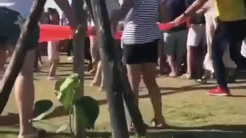 Viral Video: Child lifted metres into the air by giant kite at Taiwan festival