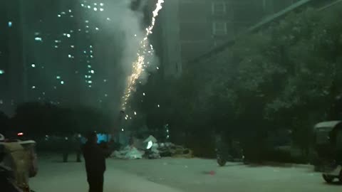 How guy celebrated in New year Eve In China