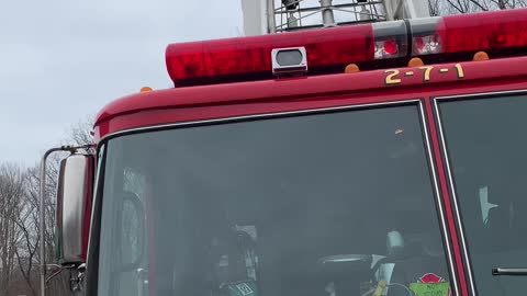 Firefighter climbing straight stick