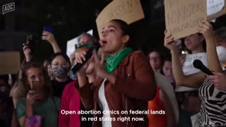 AOC: “Open abortion clinics on federal lands in red states right now.”
