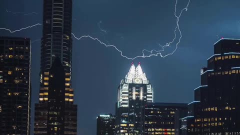 I captured a lightning storm over Austin, Texas
