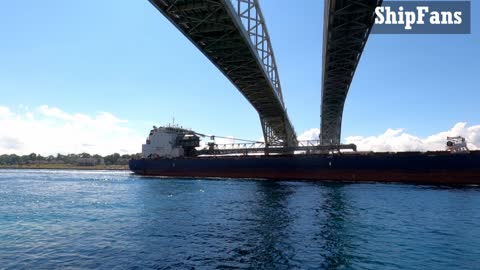 Algoma Conveyor Ship In St Clair River Great Lakes