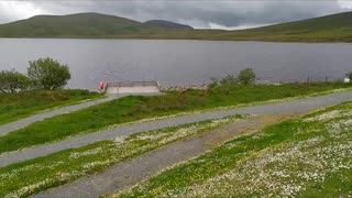 Cloudy day in Mourne Mountains, Spelga Dam reservoir