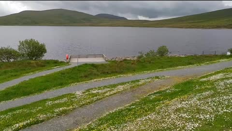 Cloudy day in Mourne Mountains, Spelga Dam reservoir