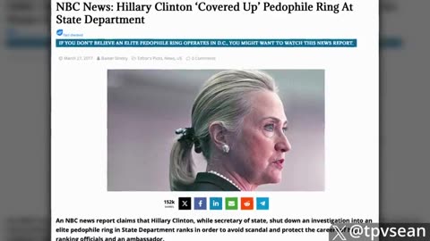 PEDOPHILE HILLARY CLINTON NAMED 'PERSON OF INTEREST' IN CHILD SEX TRAFFICKING INVESTIGATION!