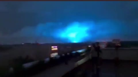 Strange Blue light flashing after Mexico city Earthquake September 2021