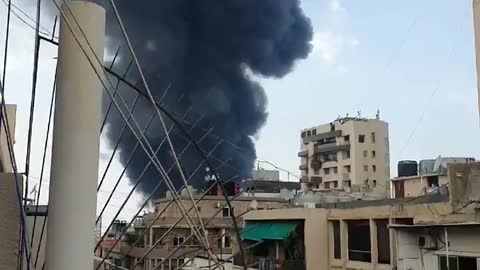 Happening now in Beirut: Large blaze erupts month after explosion