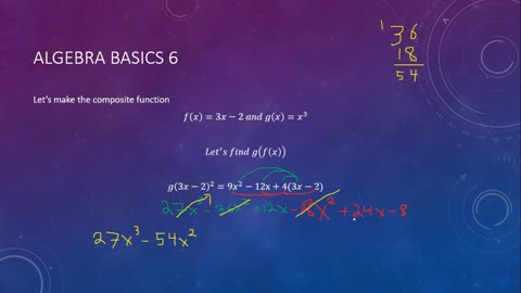 Algebra Basics 6 - Composite Functions 1