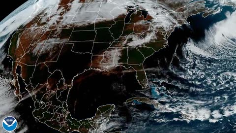 GOES-East satellite view of solar eclipse moving across the USA - April 8, 2024