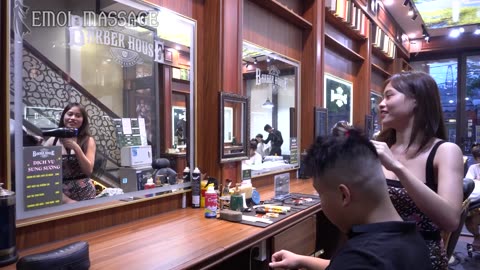A barber shop happiness service that makes you feel happy about to burst
