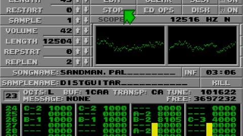 Amiga and Atari ST Protracker Music Mods - Enter The Sandman