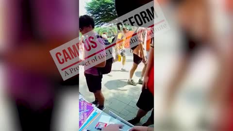 WATCH: Student EATS Star Of David Sticker In Anti-Israel Display