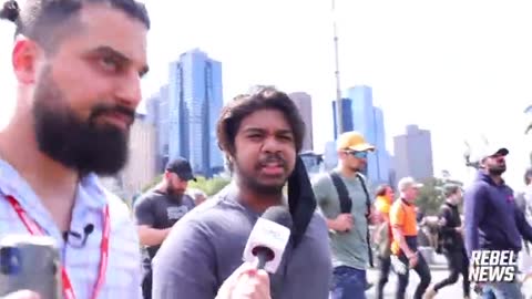 Black Lives Matter activist ABUSES! construction workers protesting in Melbourne