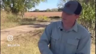 Farmer educates reporter on the environmental benefits of cows.