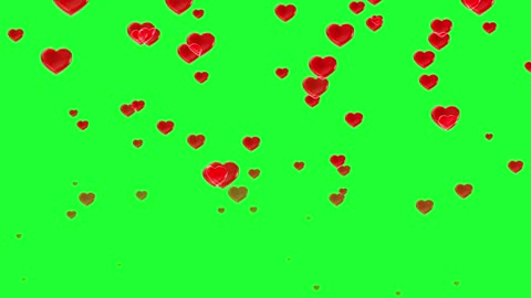 green screen keying video love red heart