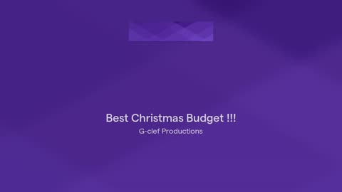 The Best Christmas Budget !!!