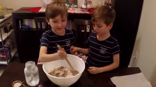 Twins make cookies!
