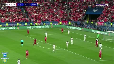 Salah shot and Courtois save