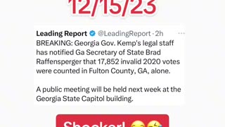 BREAKING 🚨17,852 INVALID VOTES IN 2020 WERE COUNTED IN FULTON COUNTY GEORGIA ALONE