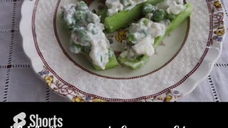 1914 Peas and Cream Cheese Salad in Cucumber Shells